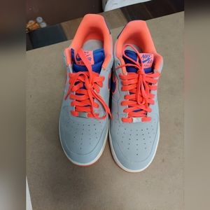Nike AF1 grey,blue and hot pink